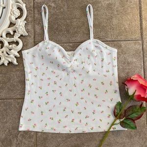 BP floral crop tank top